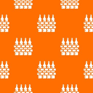 Çit köy desen vektör turuncu