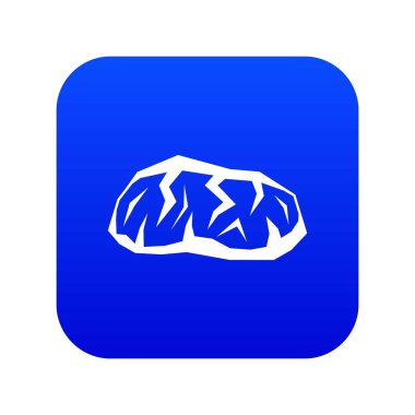 Altın madenciliği simgesi dijital mavi