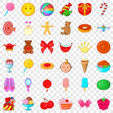 Pasta simgeleri, çizgi film biçimi