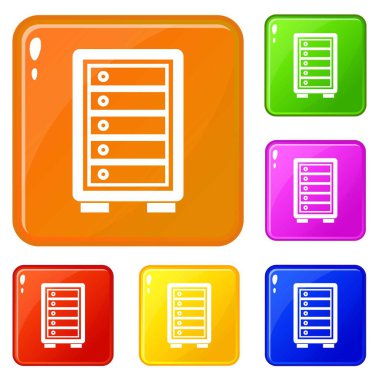 Güvenlik güvenli simgeleri vektör rengini ayarlar