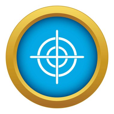 Hedef artı işareti simgesi mavi vektör izole