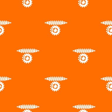 Solucan dişlisi deseni turuncu