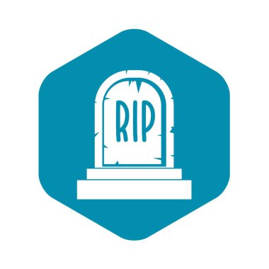 RIP metin simgesi, basit tarzı olan mezar taşı