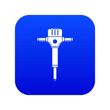 Jackhammer simgesi dijital mavi