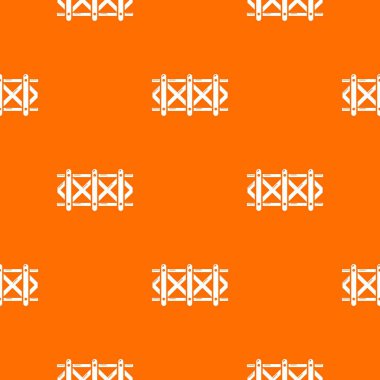 Çit dekoratif desen vektör turuncu
