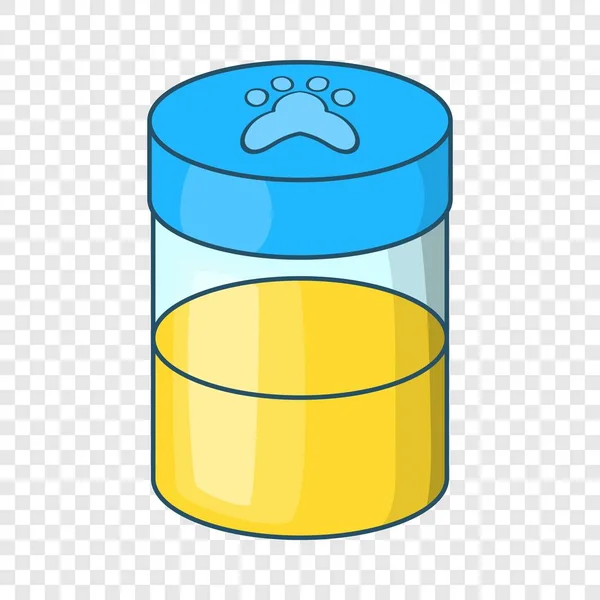 Pets urine sample icon, cartoon style — Stock Vector