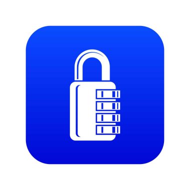 Kombinasyon kilidi simgesi mavi vektör