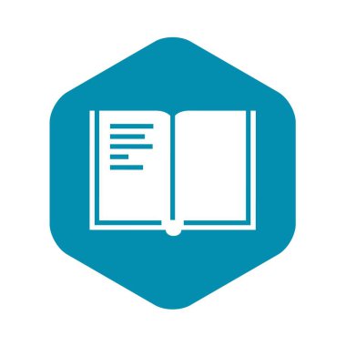 Açık kitap simgesi, basit tarzı
