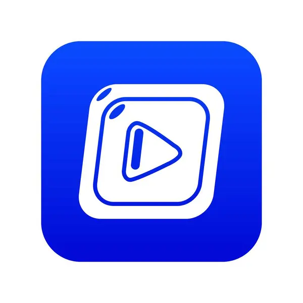 Video icon blue vector — Stock Vector