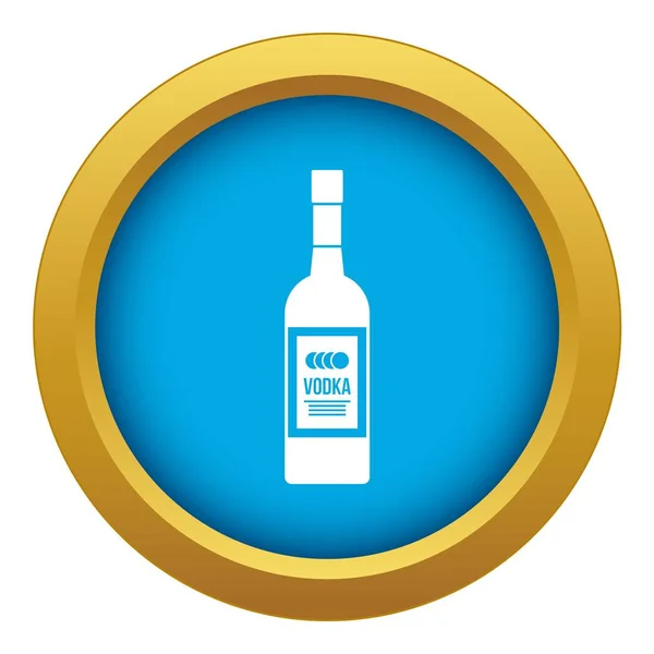 Fles wodka pictogram blauwe vector geïsoleerd — Stockvector