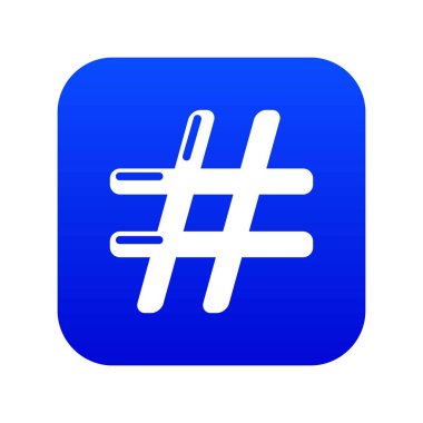 Hashtag simgesi mavi vektör