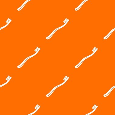 Diş fırçası desen vektör turuncu
