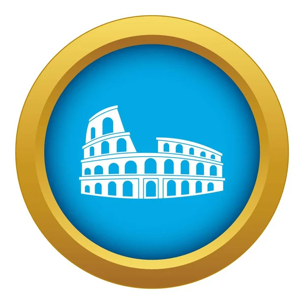 Roman Colosseum Icon blå vektor isolerad — Stock vektor