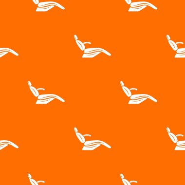 Diş hekimi sandalye desen vektör turuncu