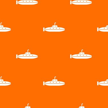 Araştırma denizaltı desen vektör turuncu