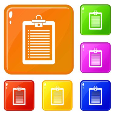 Denetim listesi simgeleri vektör rengini ayarlı pano