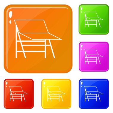 Boş taşınabilir ekran simgeleri vektör rengini ayarlar