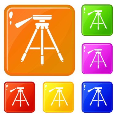 Tripod simgeleri vektör rengini ayarlar