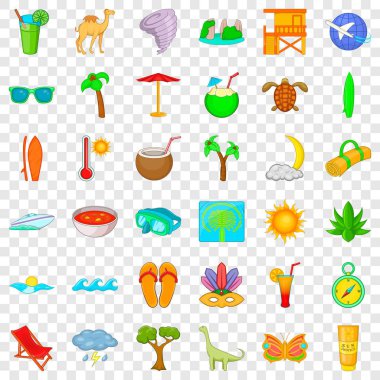 Tropic Icons set, karikatür tarzı