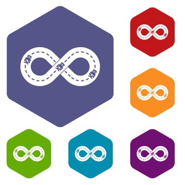 Parça simgeler vektör hexahedron