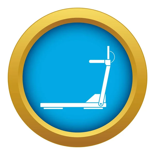 Sport treadmill running road equipment icon blue vector isolated — Stock Vector