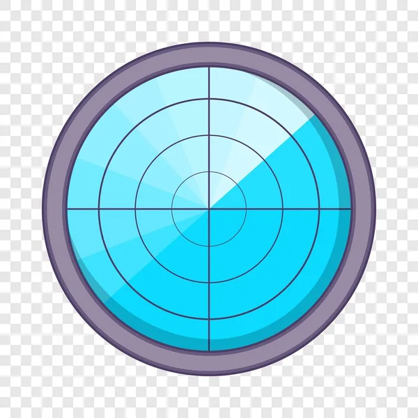 Radar icon, cartoon style — Stock Vector