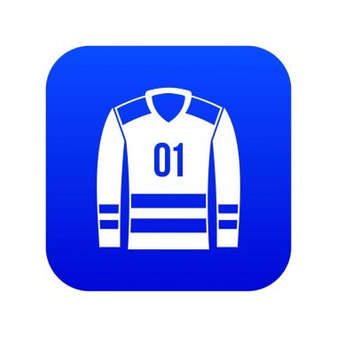 Spor üniforma simgesi dijital mavi