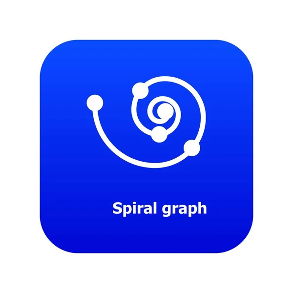 Icône graphique en spirale vecteur bleu — Image vectorielle