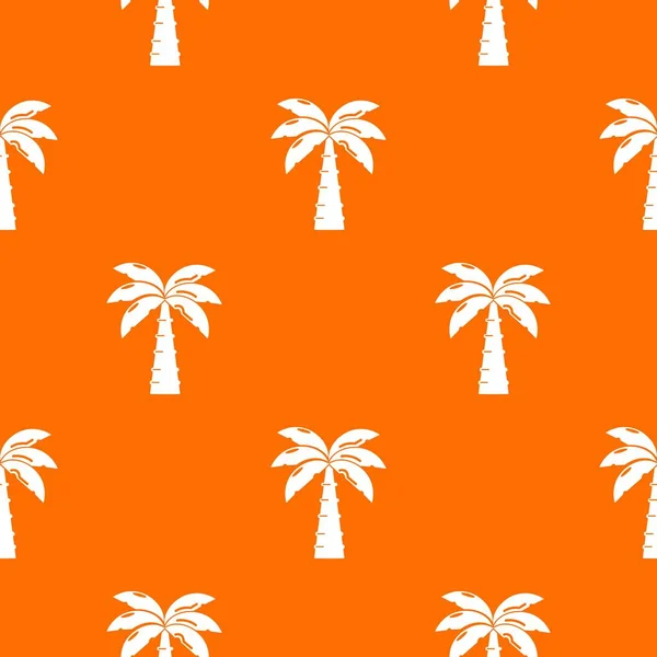 Palma patrón vector naranja — Vector de stock