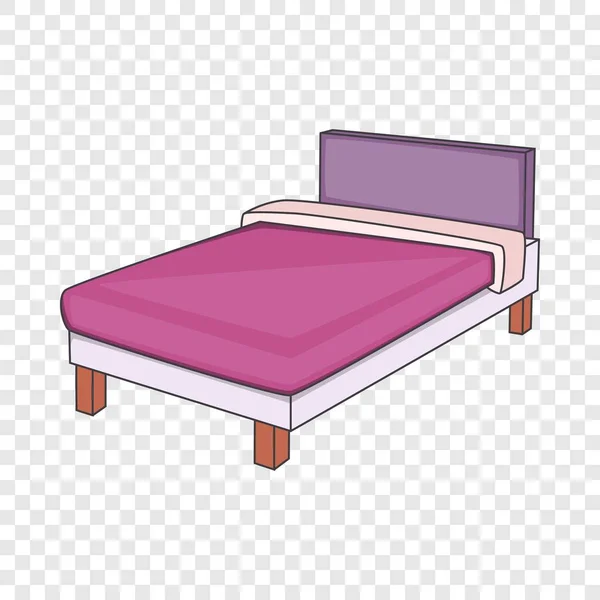 Icono de cama, estilo de dibujos animados — Vector de stock