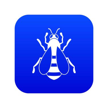 Arı simgesi dijital mavi