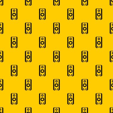 Siyah ses hoparlör desen vektörü