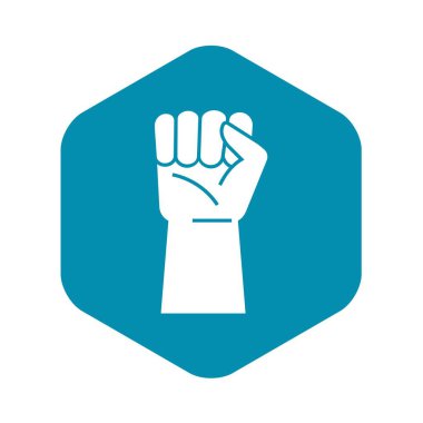 Yukarı simgesi, basit tarzı yumruk