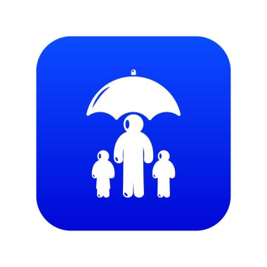 Sigorta aile simgesi mavi vektör