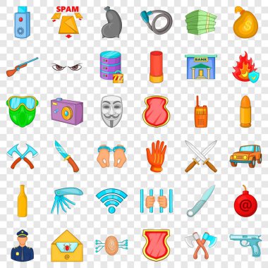 Kötü amaçlı yazılım simgeleri, çizgi film biçimi