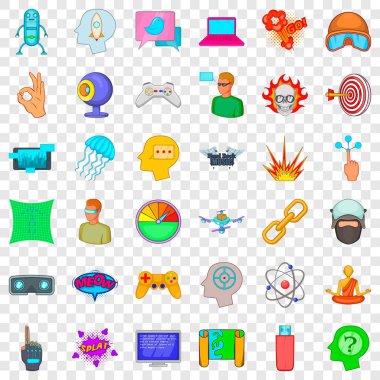 Sanal Icons set, karikatür tarzı