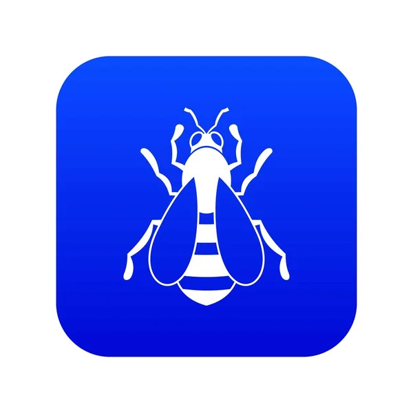 Arı simgesi dijital mavi — Stok Vektör