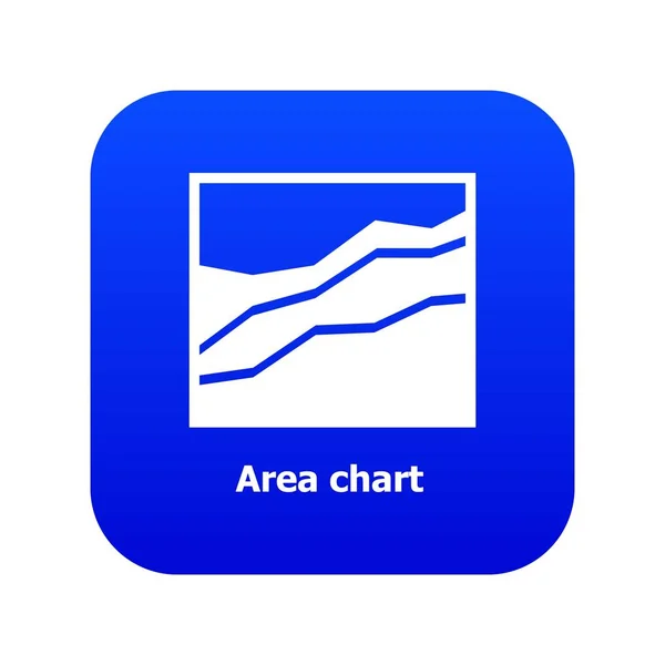 Vlakdiagram pictogram blauwe vector — Stockvector