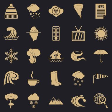 Türlü Icons set, basit tarzı