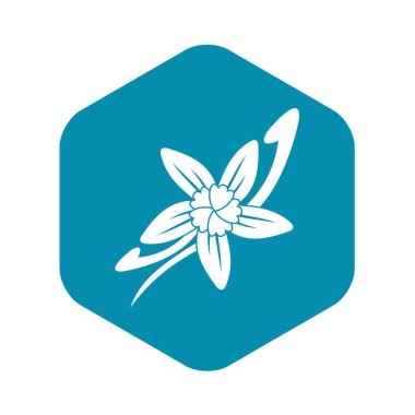 Vanilya bir çiçek simgesi, basit tarzı sopa