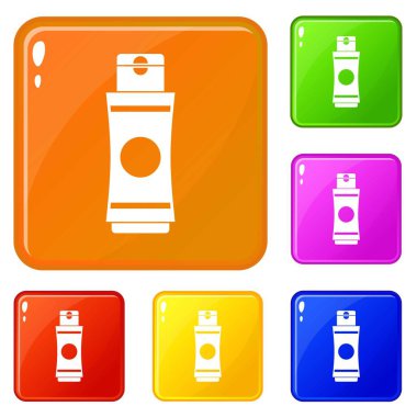 Krem veya jel simgeleri tüp vektör renk ayarlamak