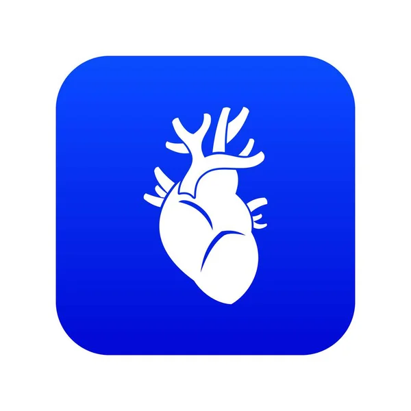 Herz-Symbol digital blau — Stockvektor