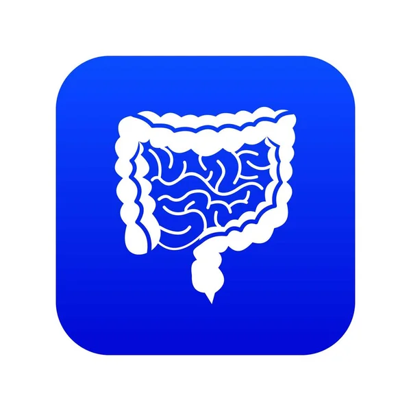 Bağırsak simgesi dijital mavi — Stok Vektör