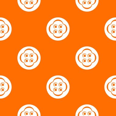 Giysi düğmesi desen vektör turuncu