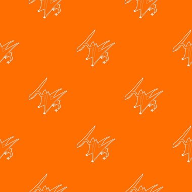 Pterodactyl desen vektör turuncu