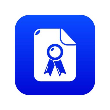 Sertifika simgesi mavi vektör