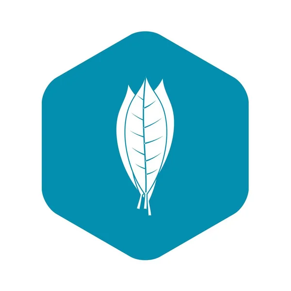 Icono de hojas de laurel culinario, estilo simple — Vector de stock