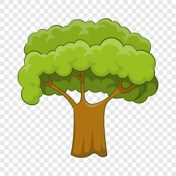 Vecchio albero icona, stile cartone animato — Vettoriale Stock