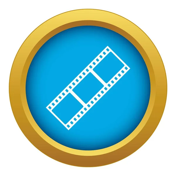 Película tira icono azul vector aislado — Vector de stock