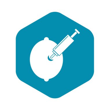 GDO limon şırınga simgesi, basit tarzı ile